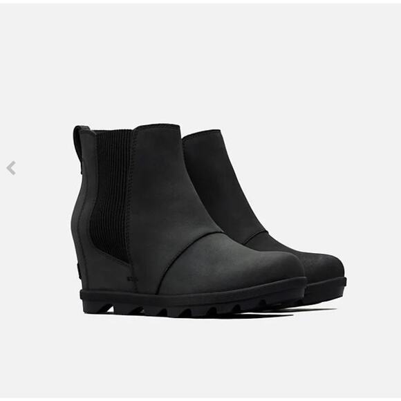 Sorel Joan of Arctic Wedge Chelsea Boot womens size 7 black - Picture 1 of 16
